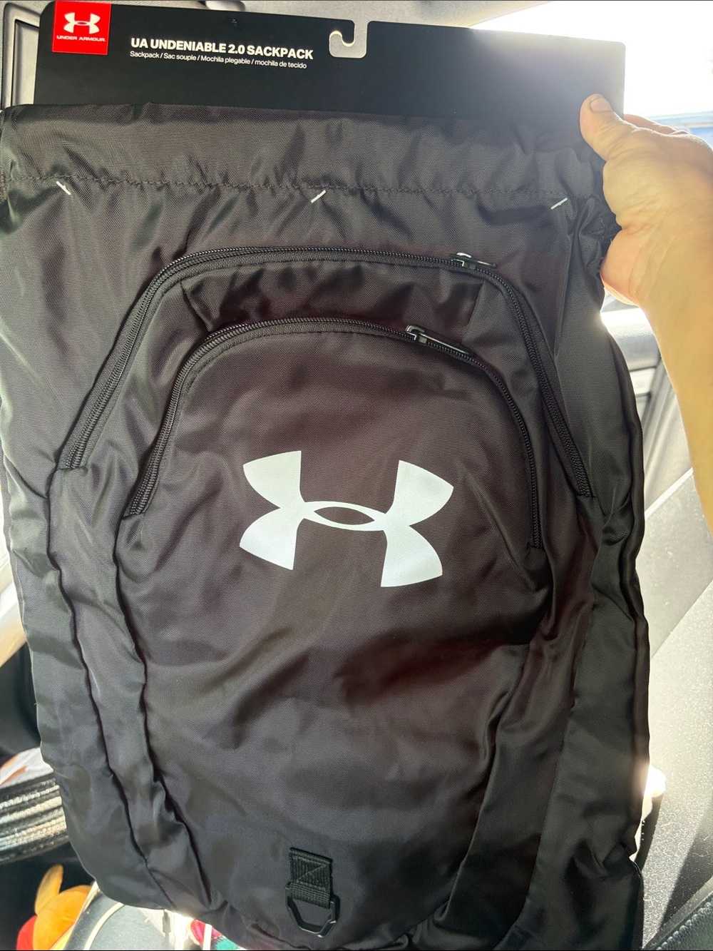 Under Armour Black UA Undeniable 2.0 Backpack with White Logo